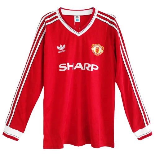 Camiseta Manchester United 1ª ML Retro 1986 Rojo